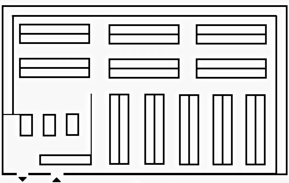 Схема планировки торгового зала